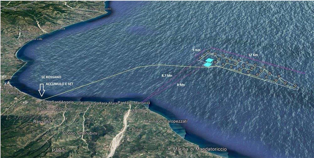 Aziende e Innovazione in Calabria: Progetto dell'impianto ibrido Eolico-Fotovoltaico in Mare in Calabria.